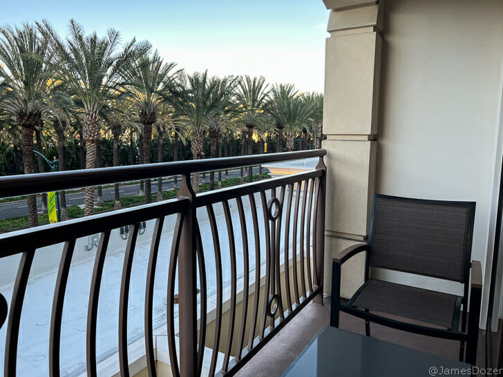 a chair on a balcony