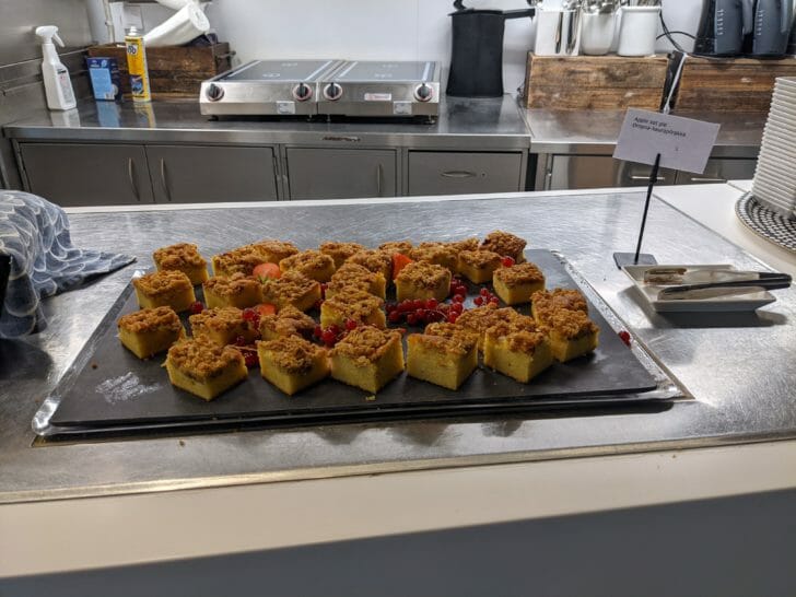 a tray of food on a counter