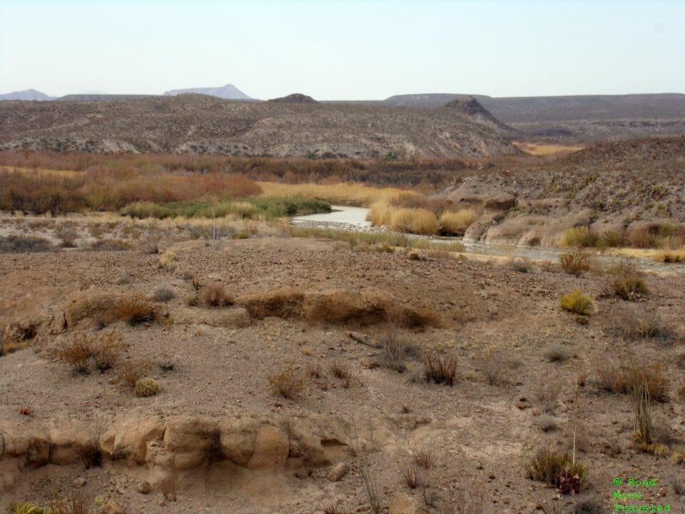 Big Bend Ranch River Road - river view, Hoodos Trail