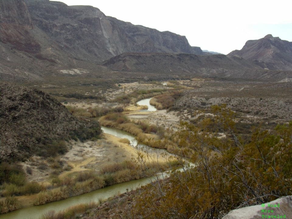 Rio Grande River, looking west near Fandango Dom Rock