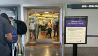 a group of people in a building