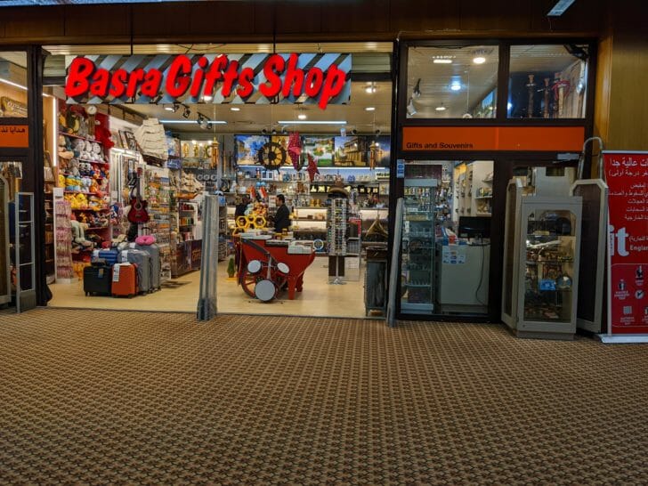 a store with a sign