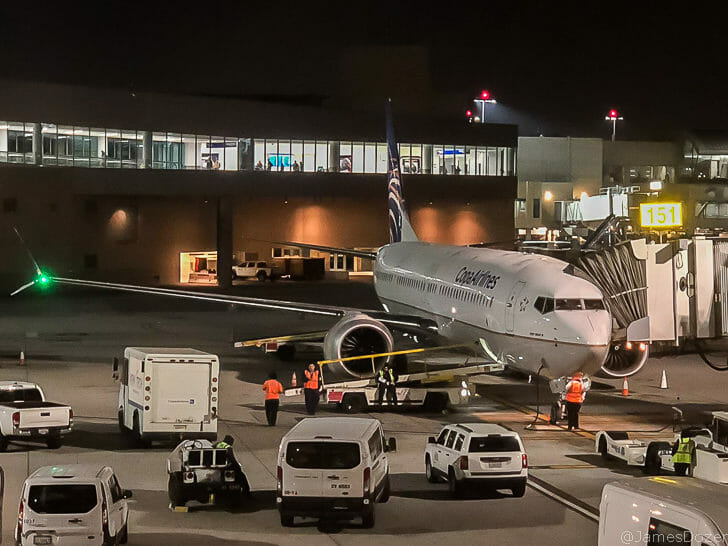 a plane parked at an airport