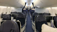 the inside of an airplane