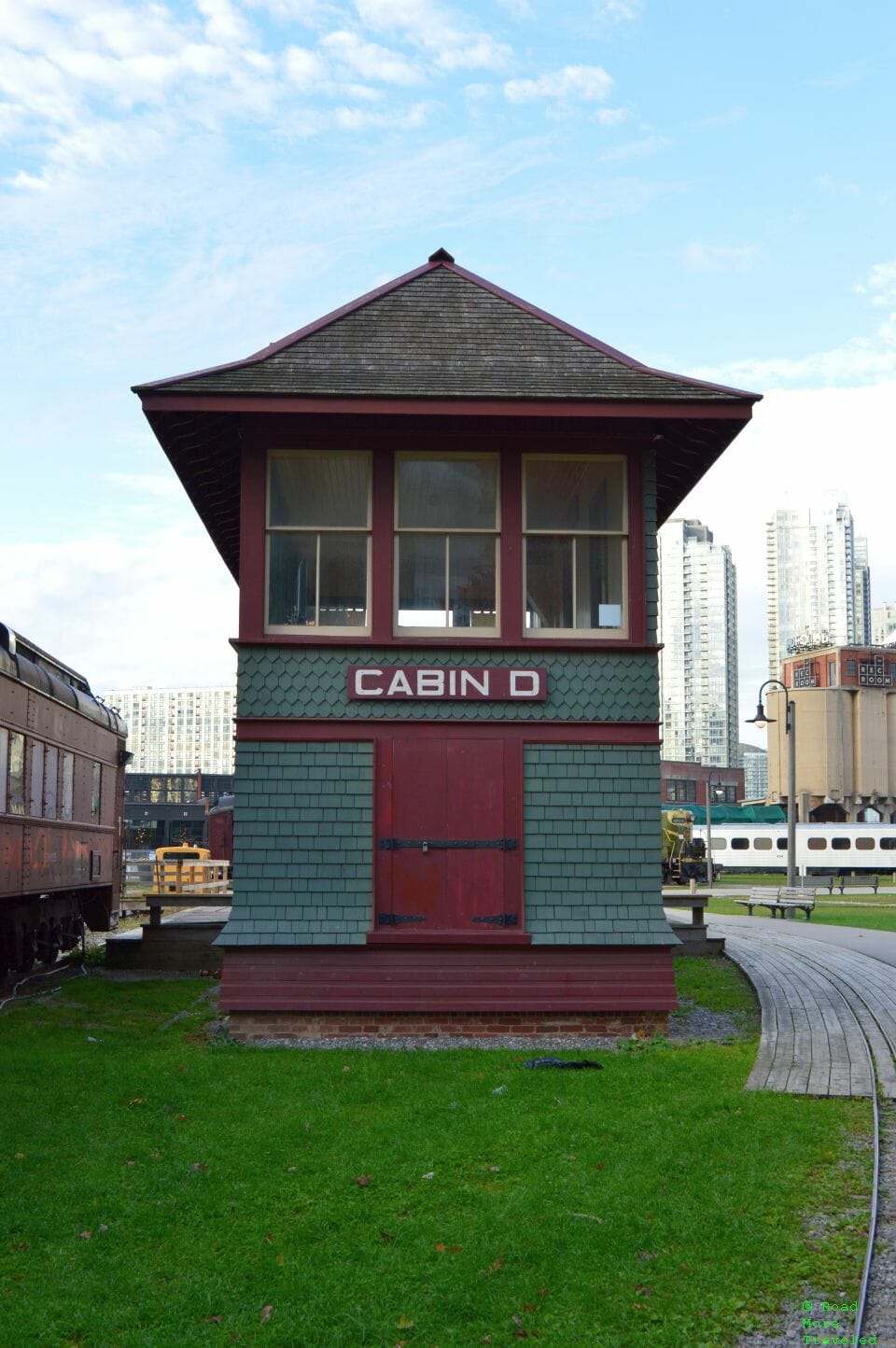Poutine and a brisk morning walk in Toronto - historic building in Roundhouse Park