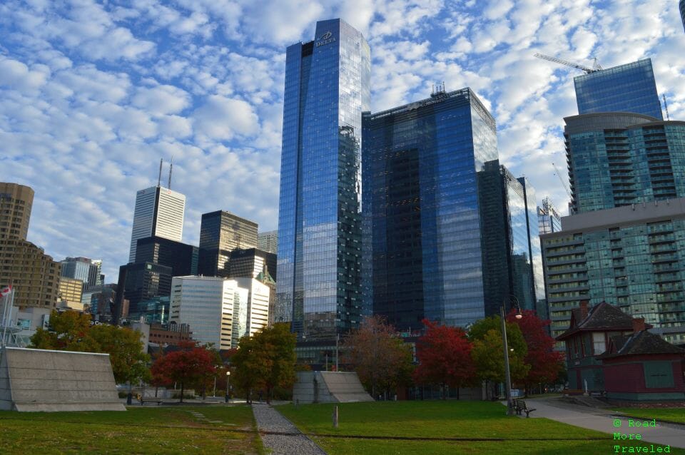 View of Toronto skyline, Roundouse Park