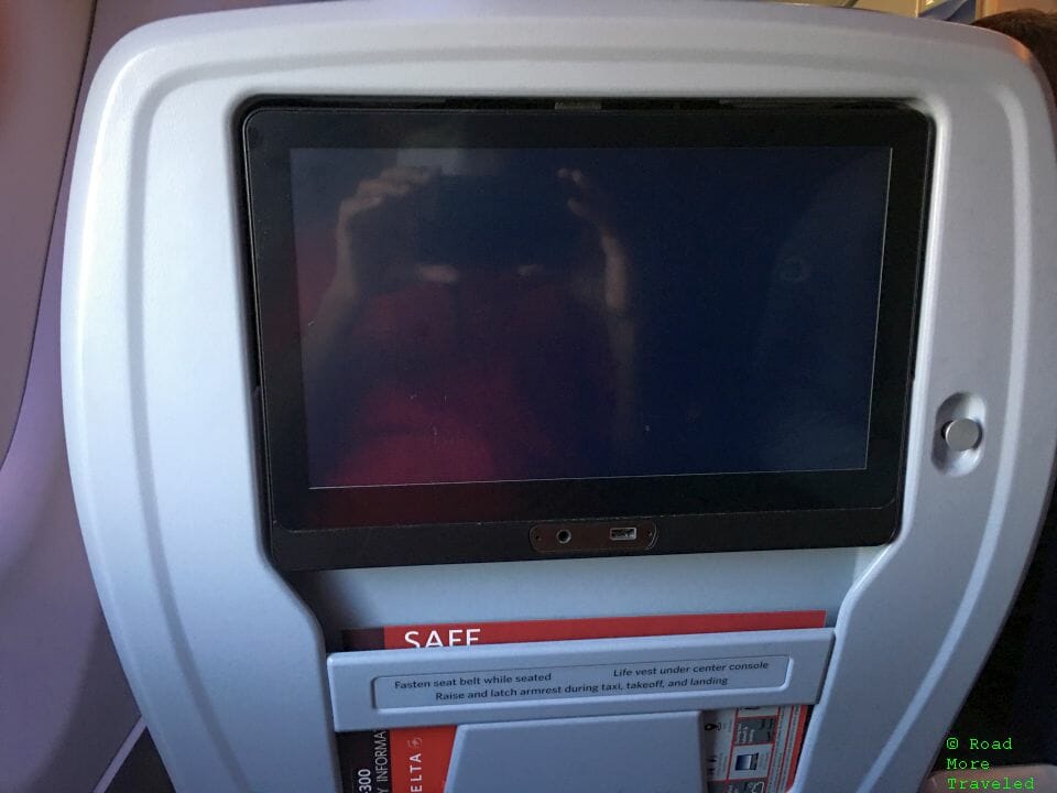 Delta A220-300 First Class - seatback TV