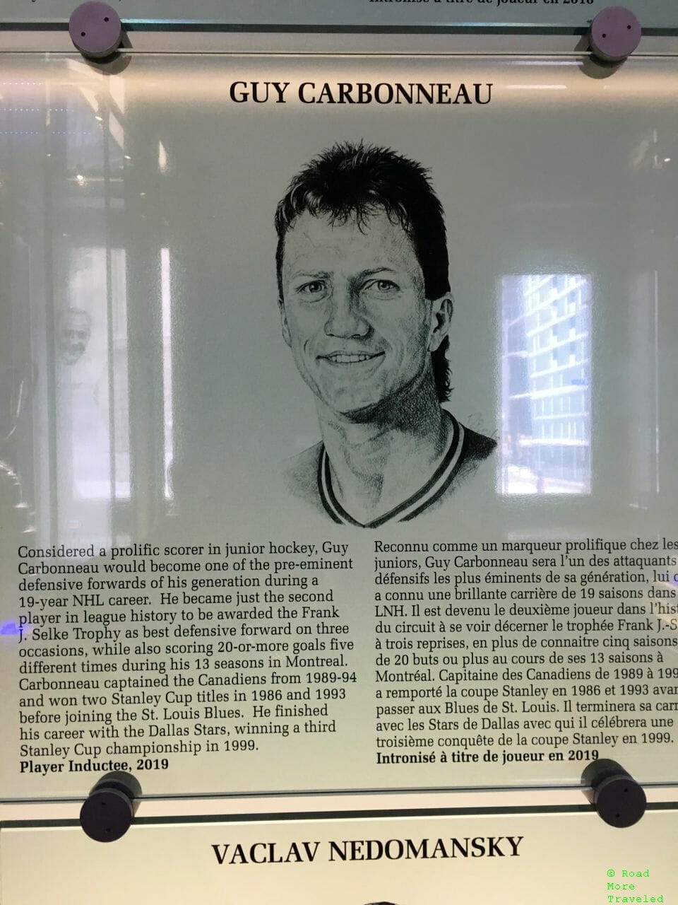 Guy Carbonneau HHOF induction plaque