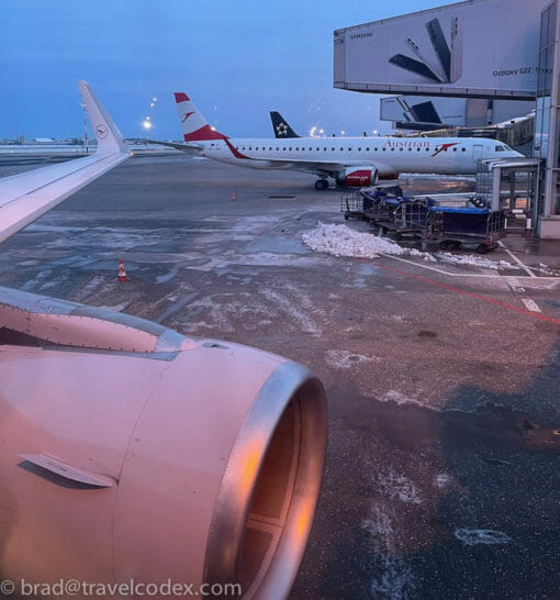 an airplane parked at an airport