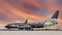 a plane on the runway