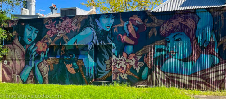 a building with a mural on the side