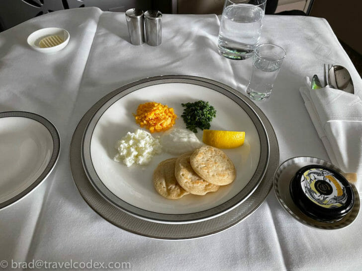 a plate of food on a table