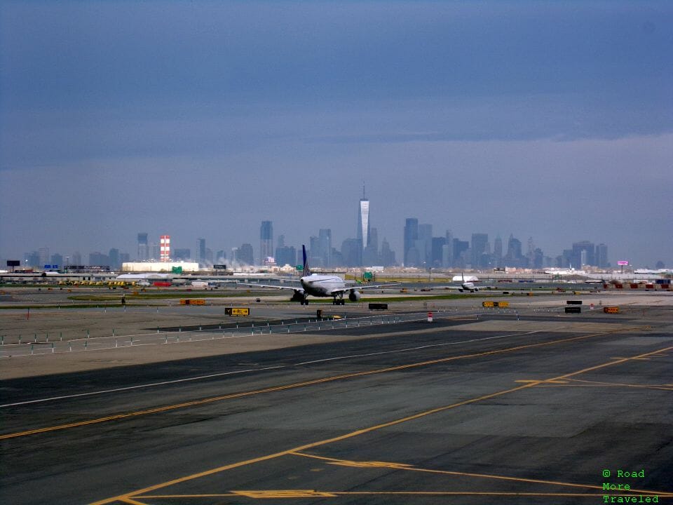 NYC skyline from EWR Terminal C