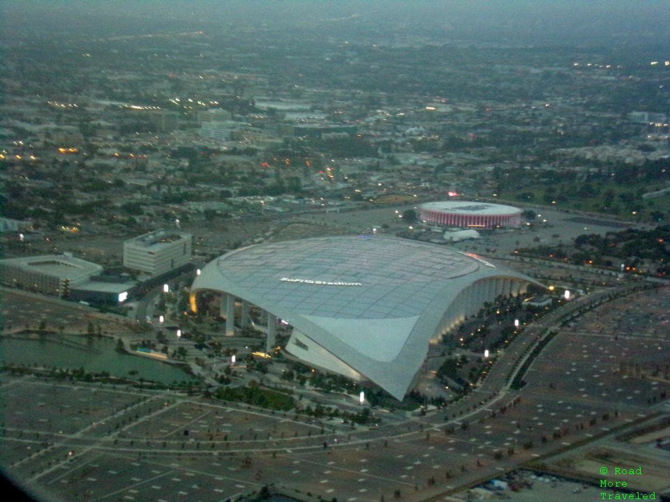 Aerial view of SoFi Stadium, Los Angeles