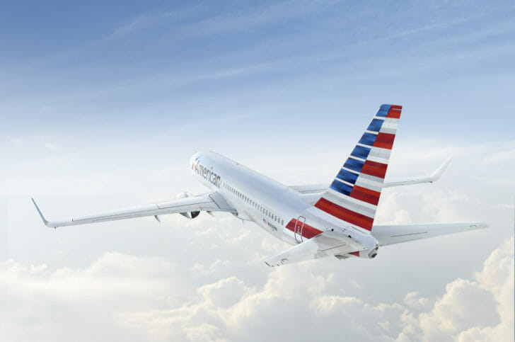 an airplane in the sky