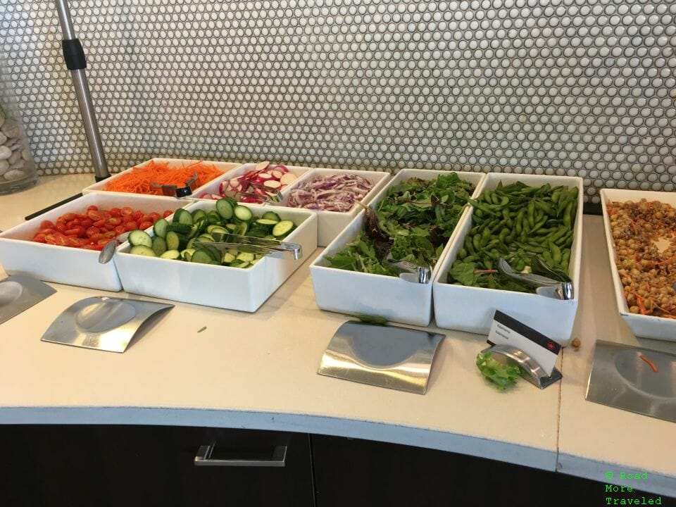 Air Canada Maple Leaf Lounge Toronto Transborder - lunch salad selection