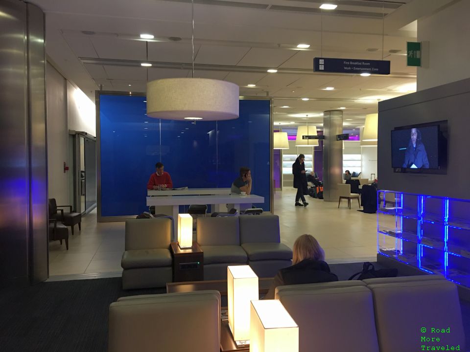BA T5 Arrivals Lounge seating area