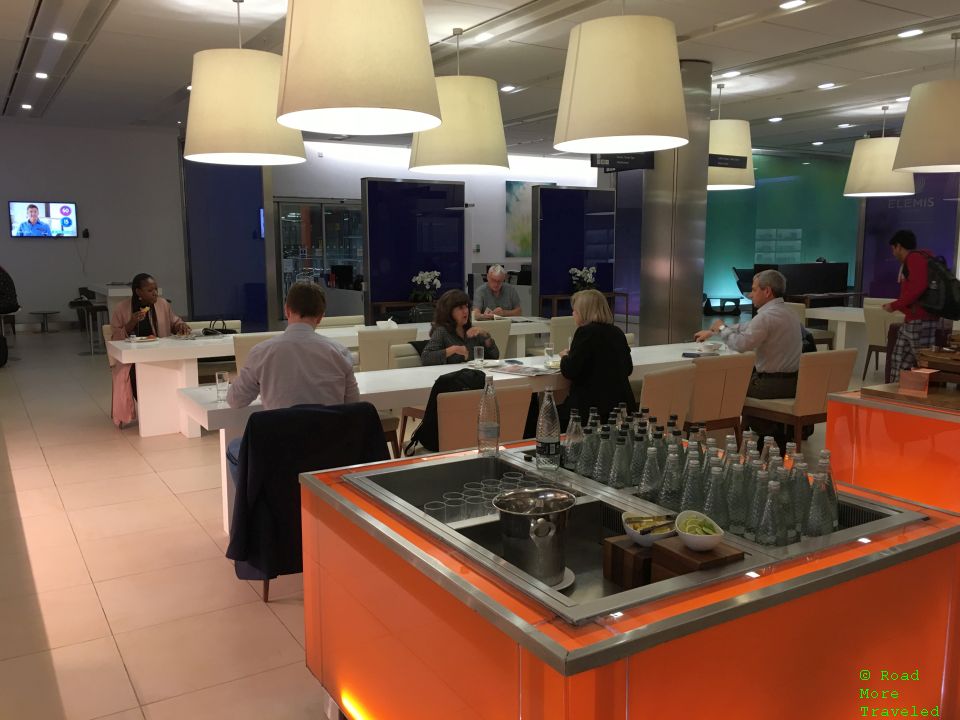 British Airways Galleries Arrivals Lounge LHR T5 - main dining area seating