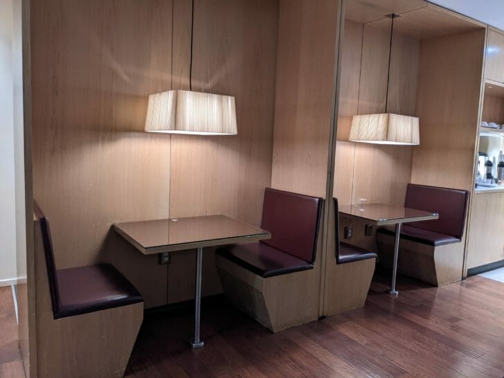 a table and chairs in a room