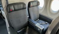 a seat in an airplane