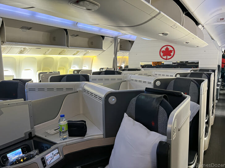 a seat in an airplane