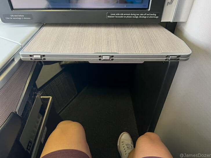 a person's legs in a small space