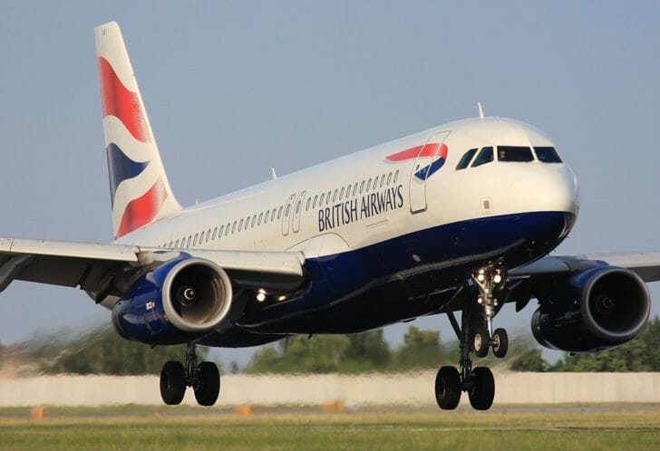 a plane taking off from a runway