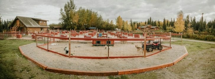 a dog pen in a dog park