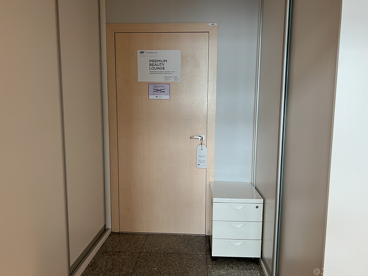 a door with a sign on it