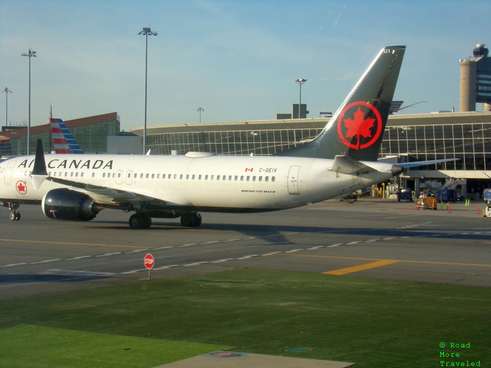 AC B737-MAX8 at BOS