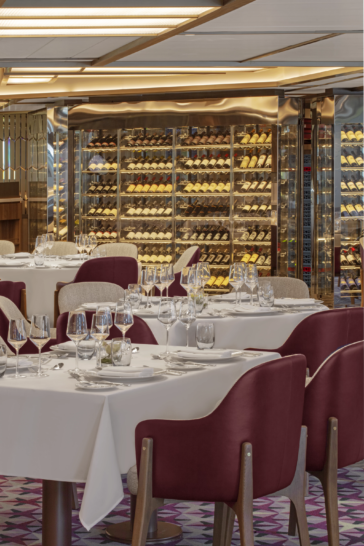 a restaurant with tables and chairs