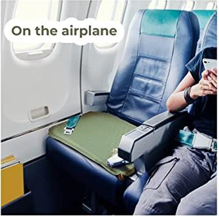a person sitting in an airplane
