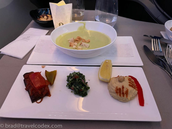 a plate of food on a table
