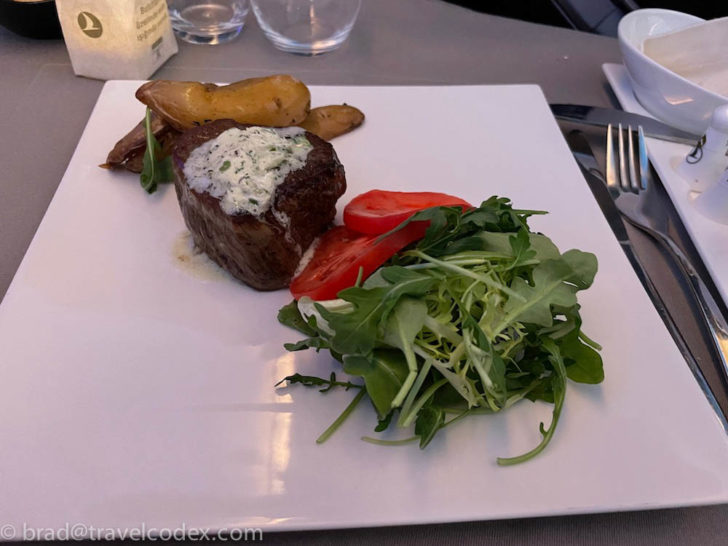a plate of food on a table