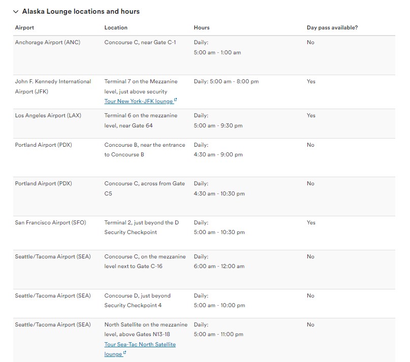 a screenshot of a flight schedule