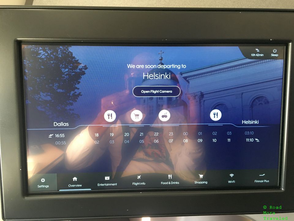 Finnair A350-900 Business Class IFE monitors