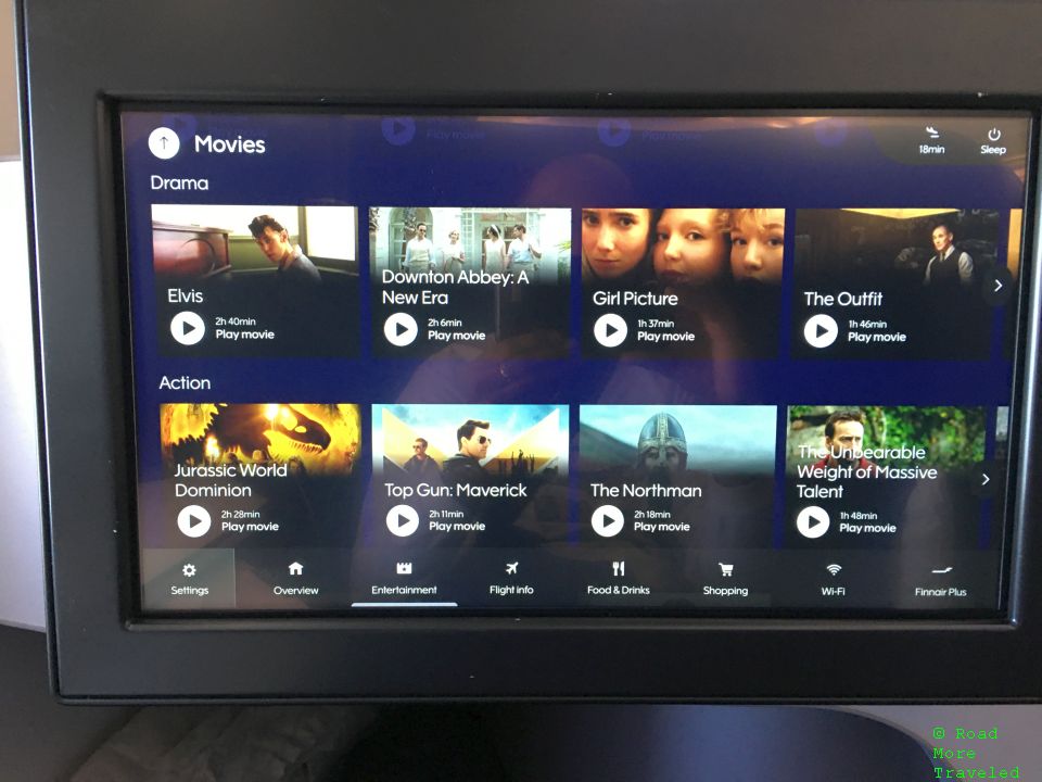 Finnair IFE movies