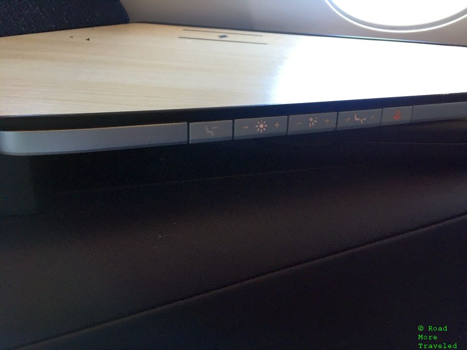 Finnair A350-900 Business Class seat controls