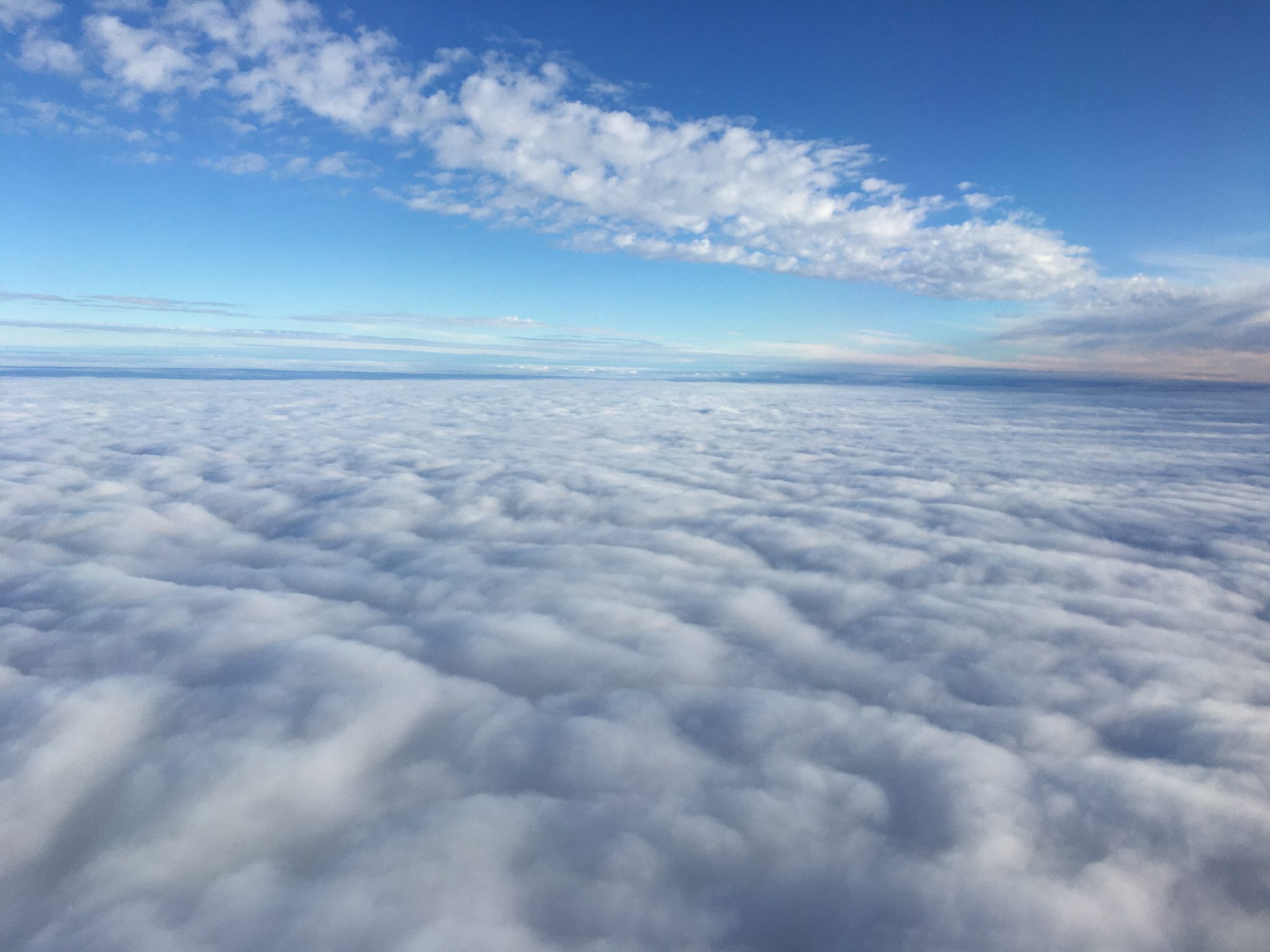 Low clouds on approach to HEL