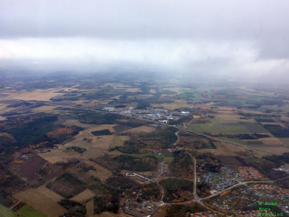 Fall landscape approaching Helsinki Vantaa