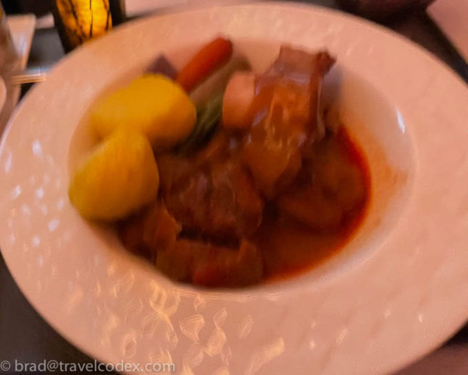 a plate of food on a table