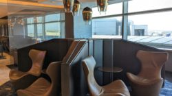 a group of chairs in a room