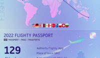 a passport with a map and a plane