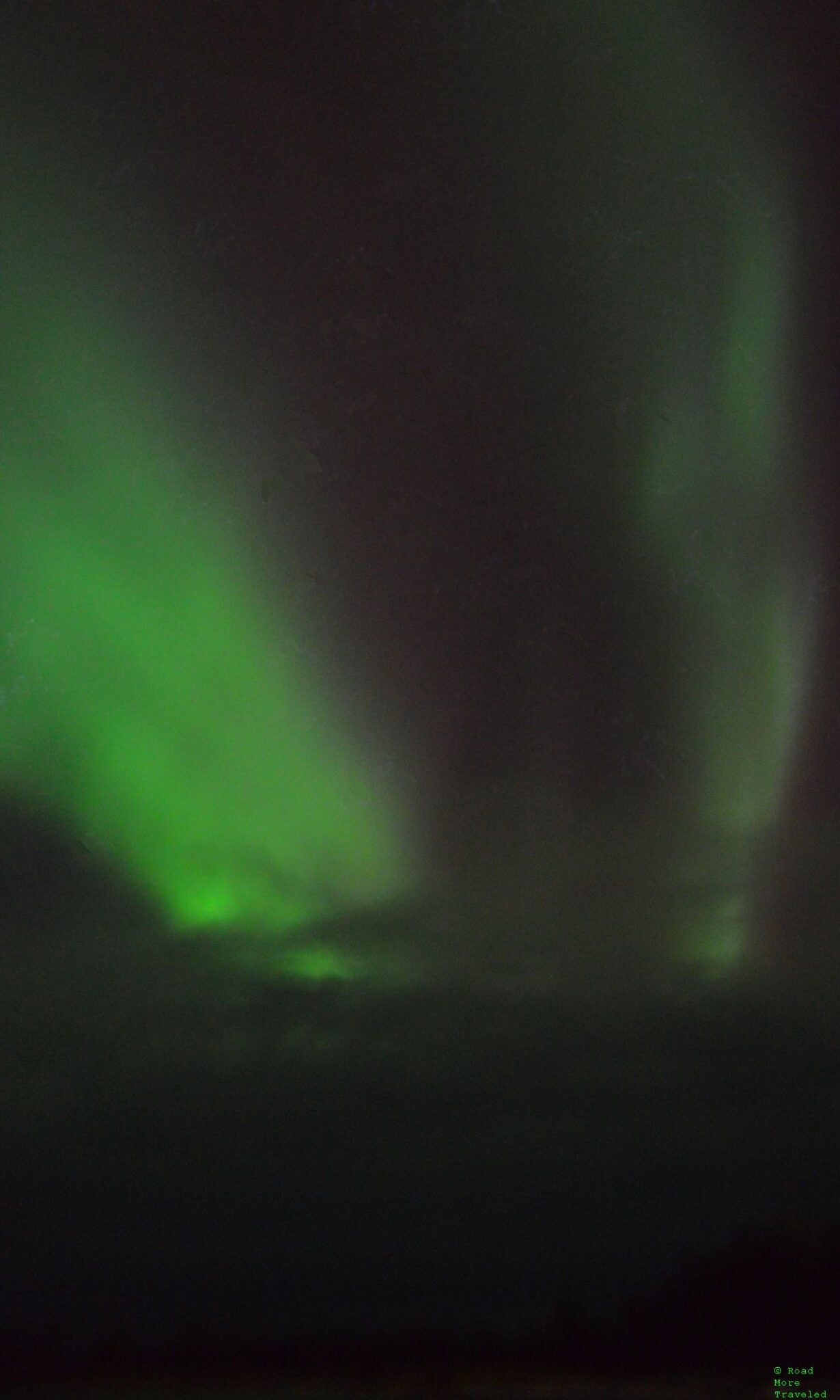 Aurora chasing in Finnish Lapland - start of aurora display