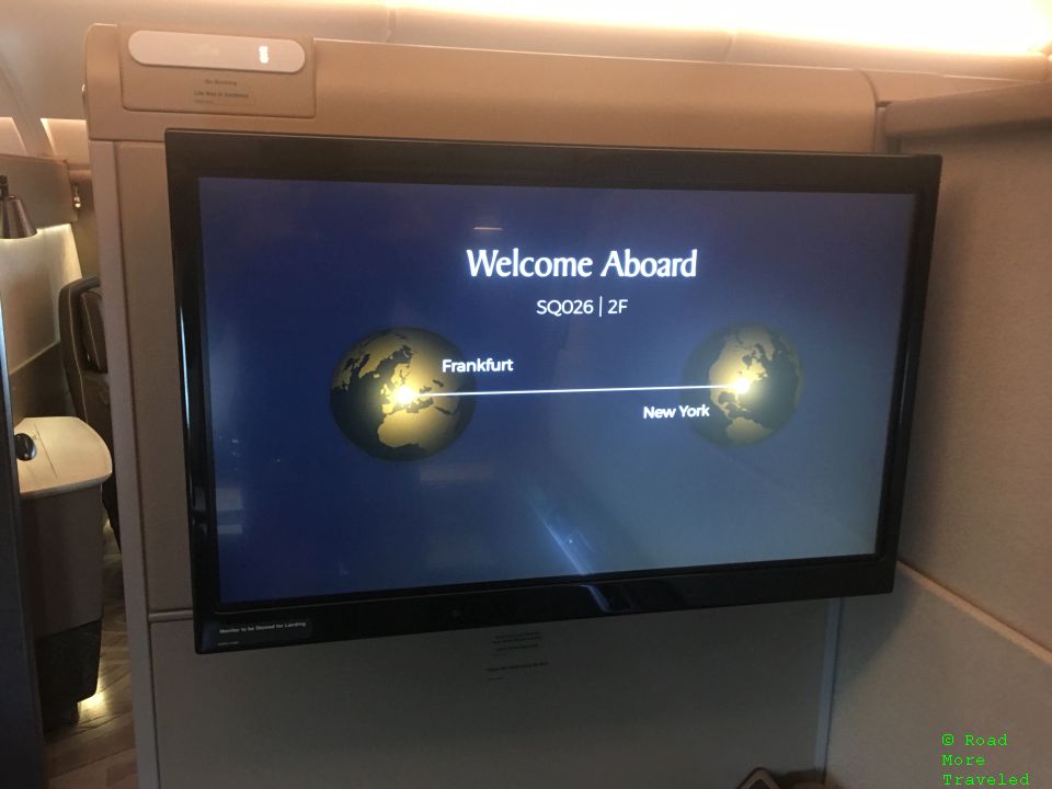 Singapore Airlines A380 Suites Class - in-suite TV