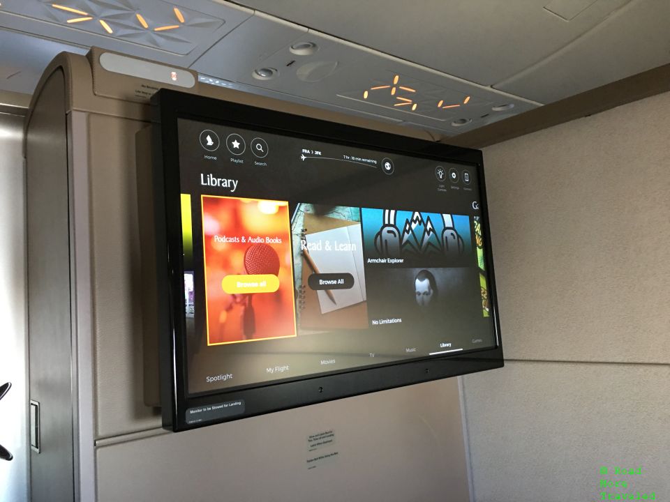 SQ A380 Suites - audiobooks/podcasts selection