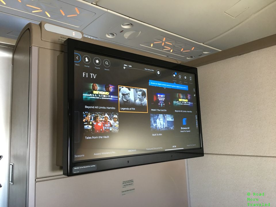 SQ A380 Suites - F1 channel on IFE