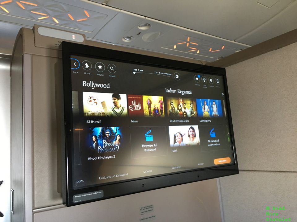 SQ A380 Suites - Bollywood/Indian IFE selection