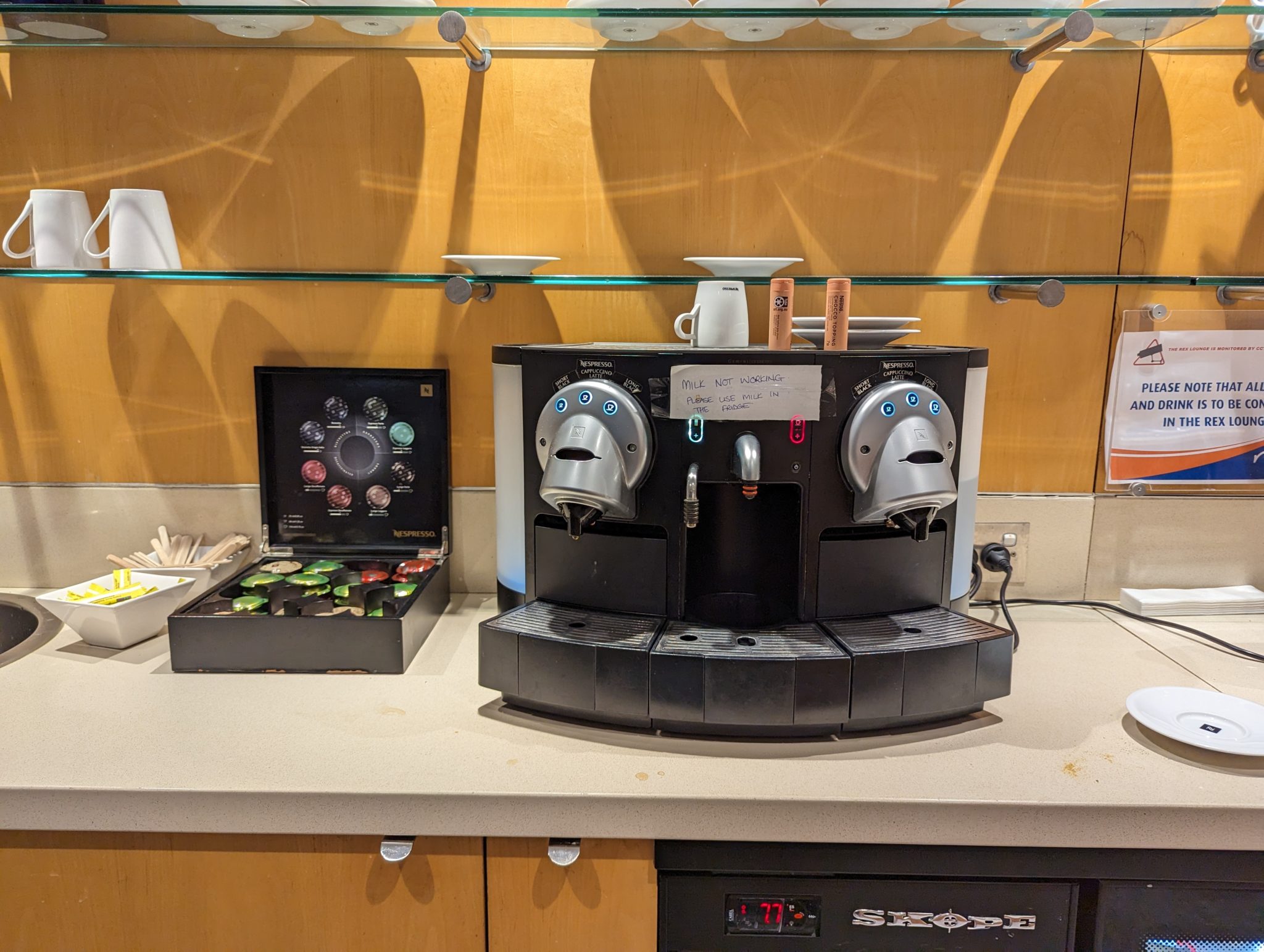 a coffee machine on a counter