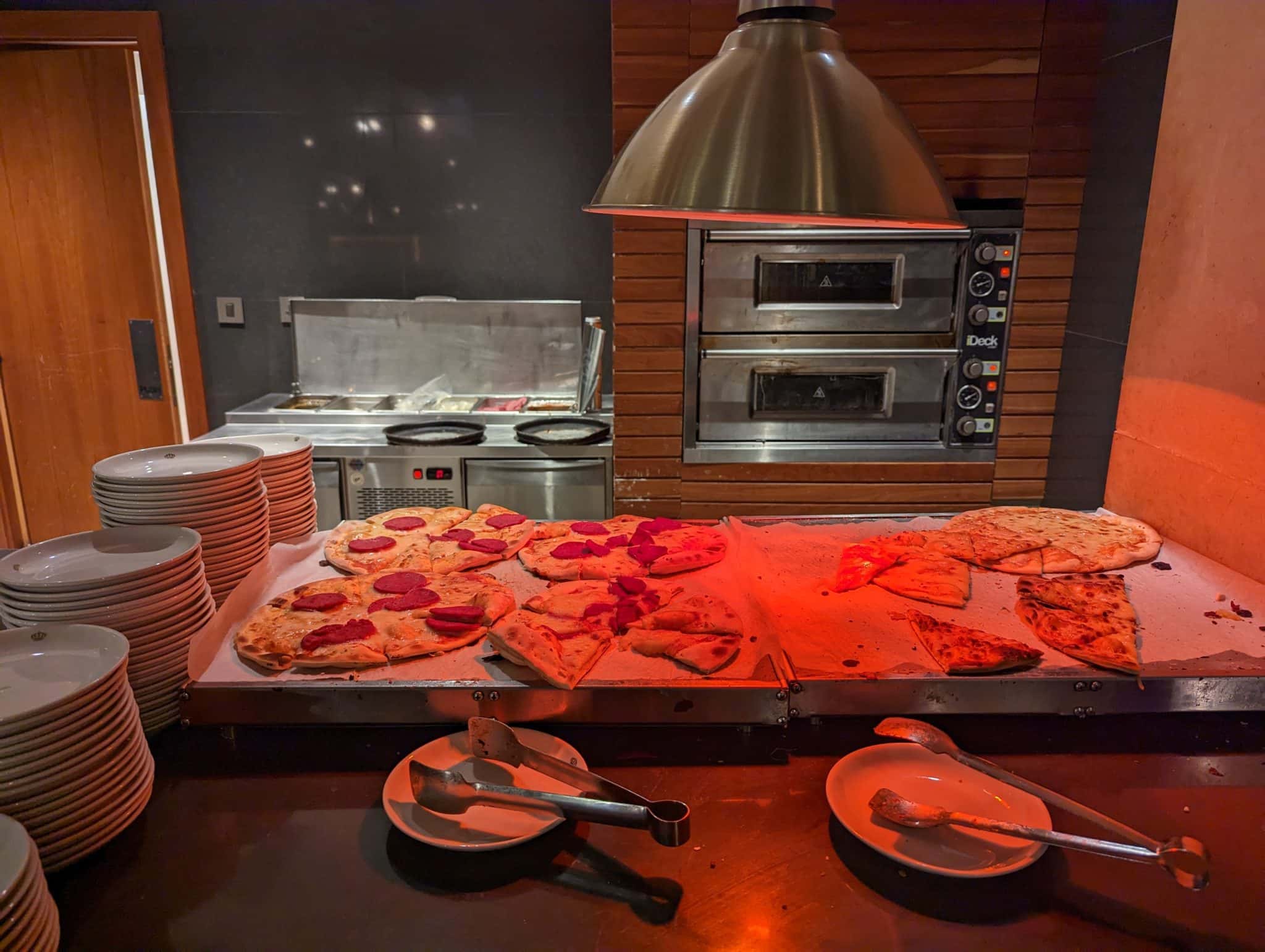 a pizzas on a counter